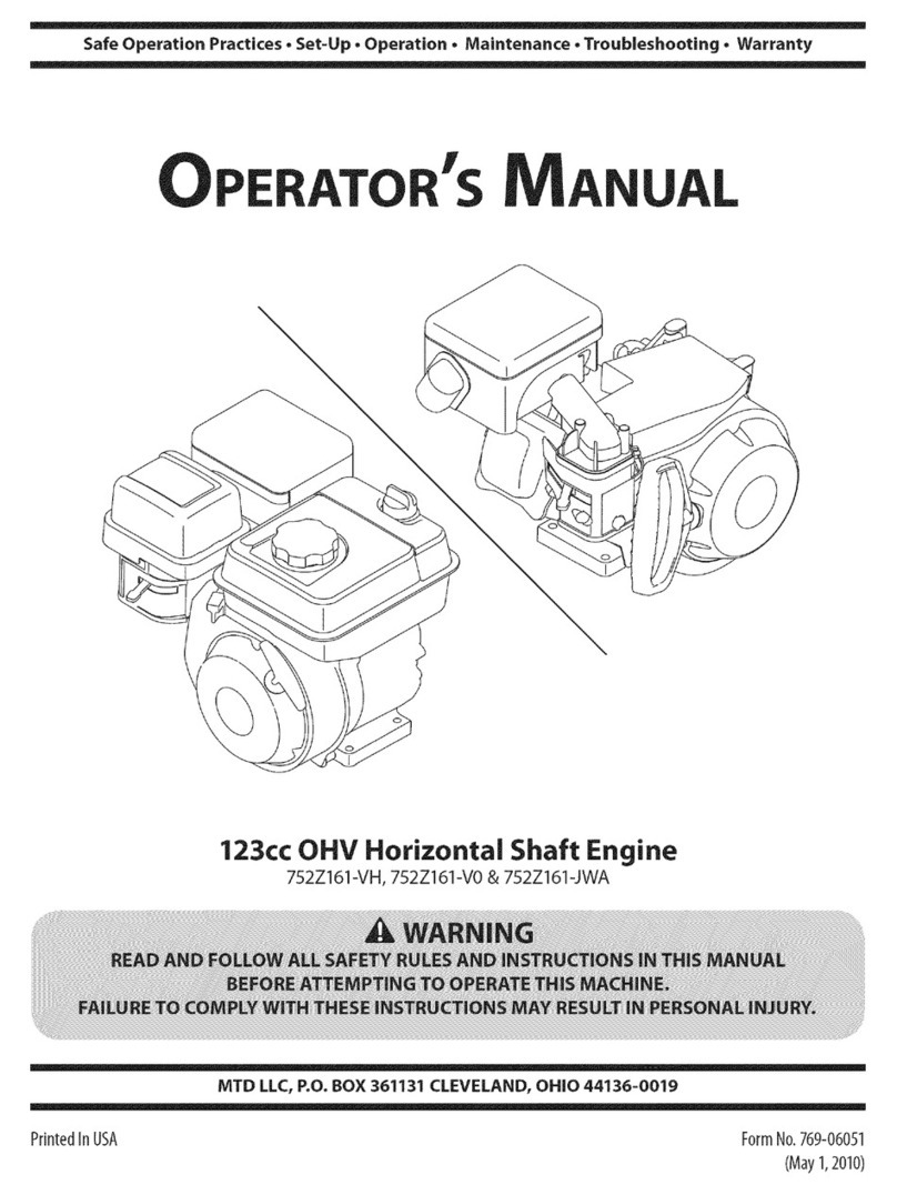 MTD 752Z161-VH Operator's manual
