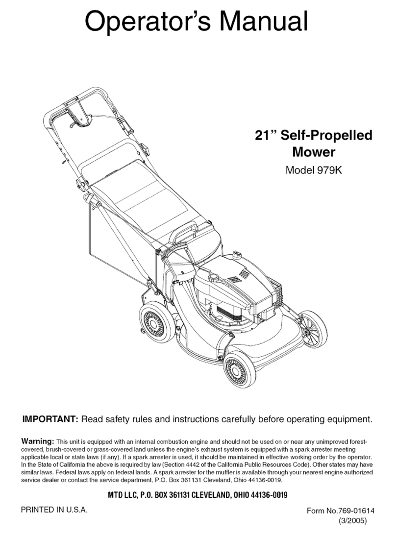 MTD 979K User manual