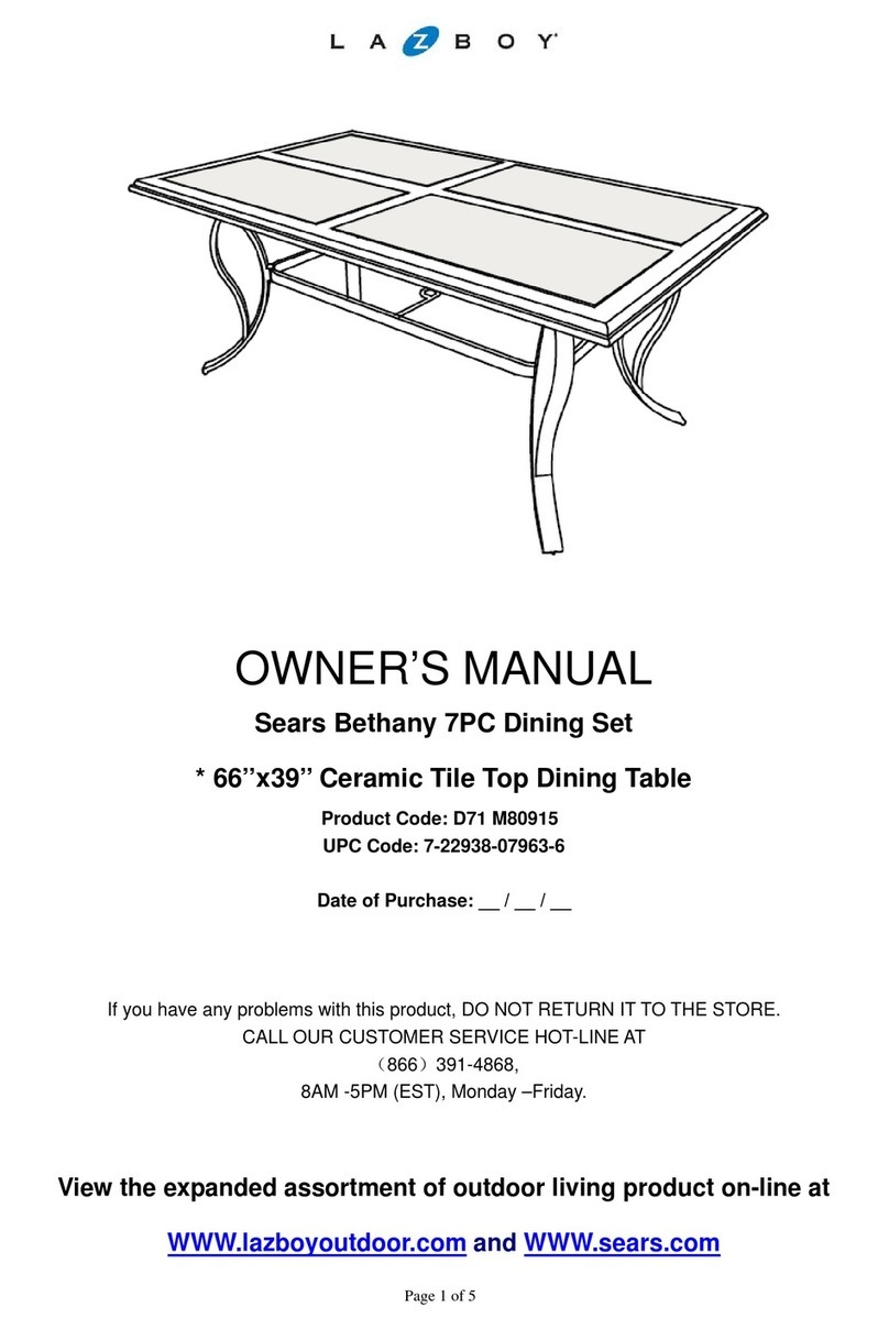 LAZBOY D71 M80915 User manual