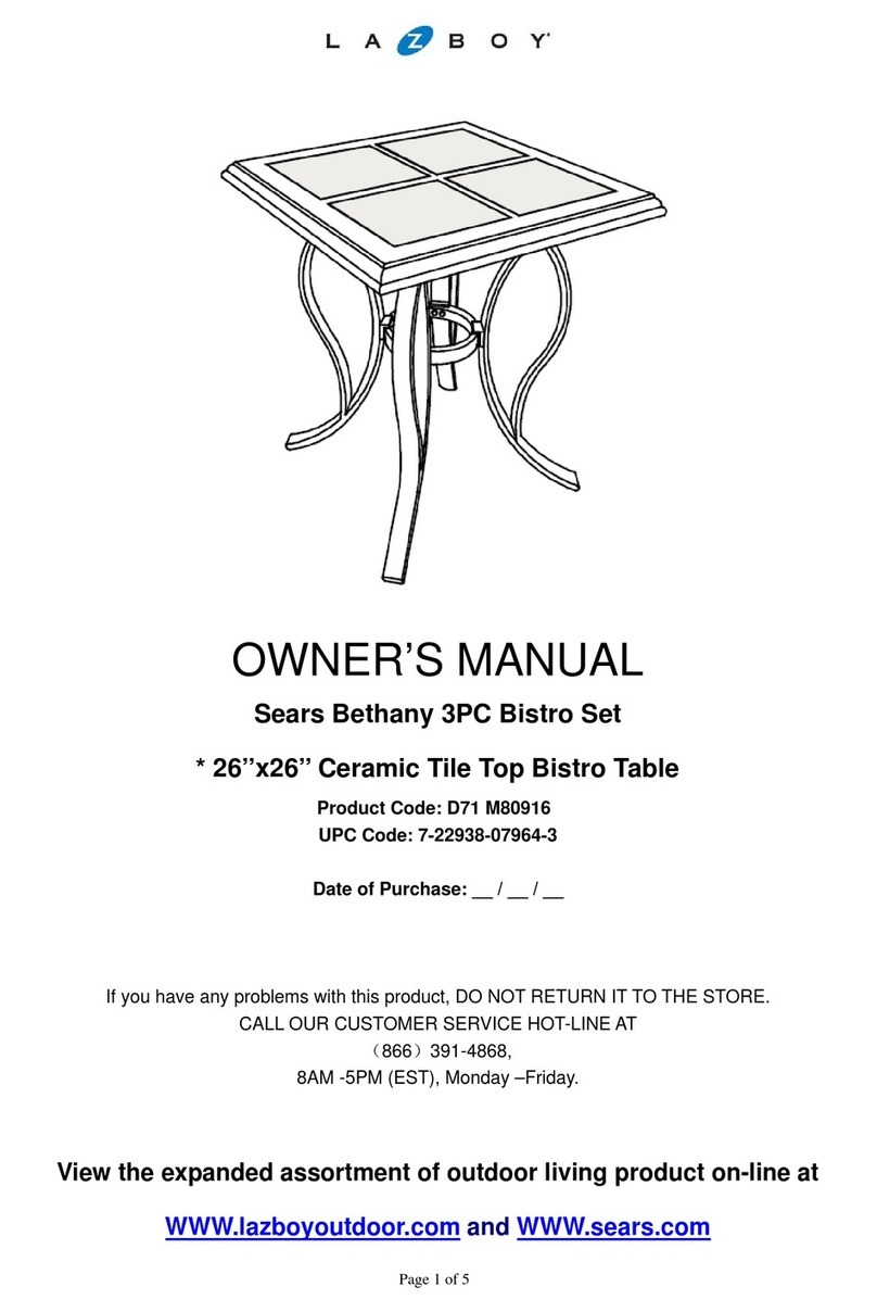 LAZBOY D71 M80916 owner's manual