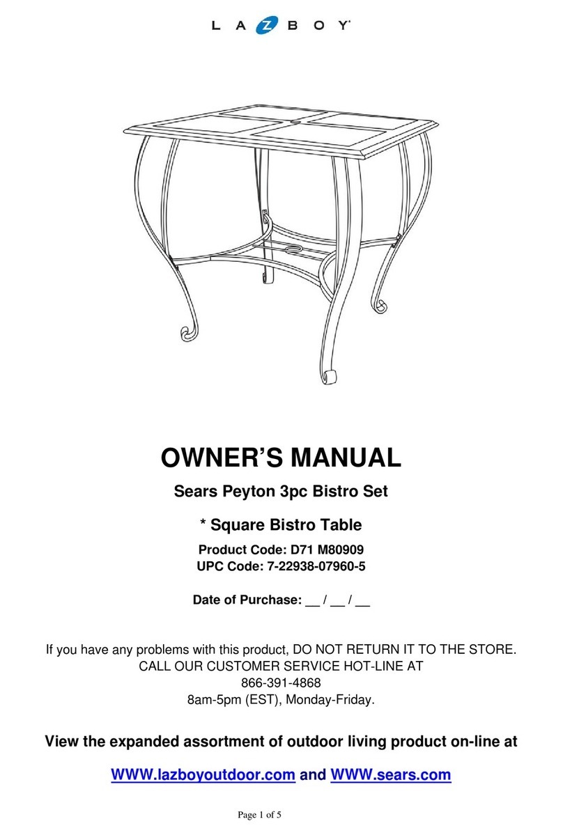 LAZBOY D71 M80909 owner's manual