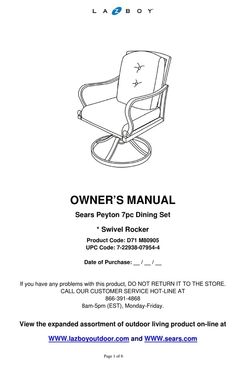 LAZBOY D71 M80905 owner's manual