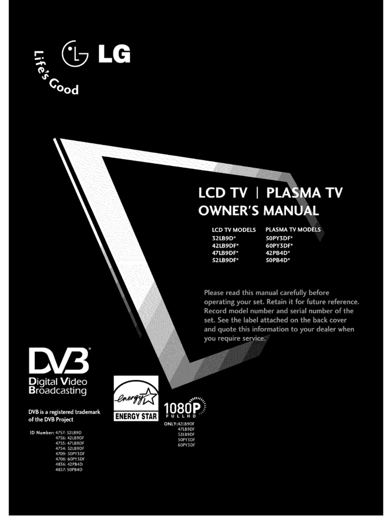 LG 42LB9DF Series owner's manual