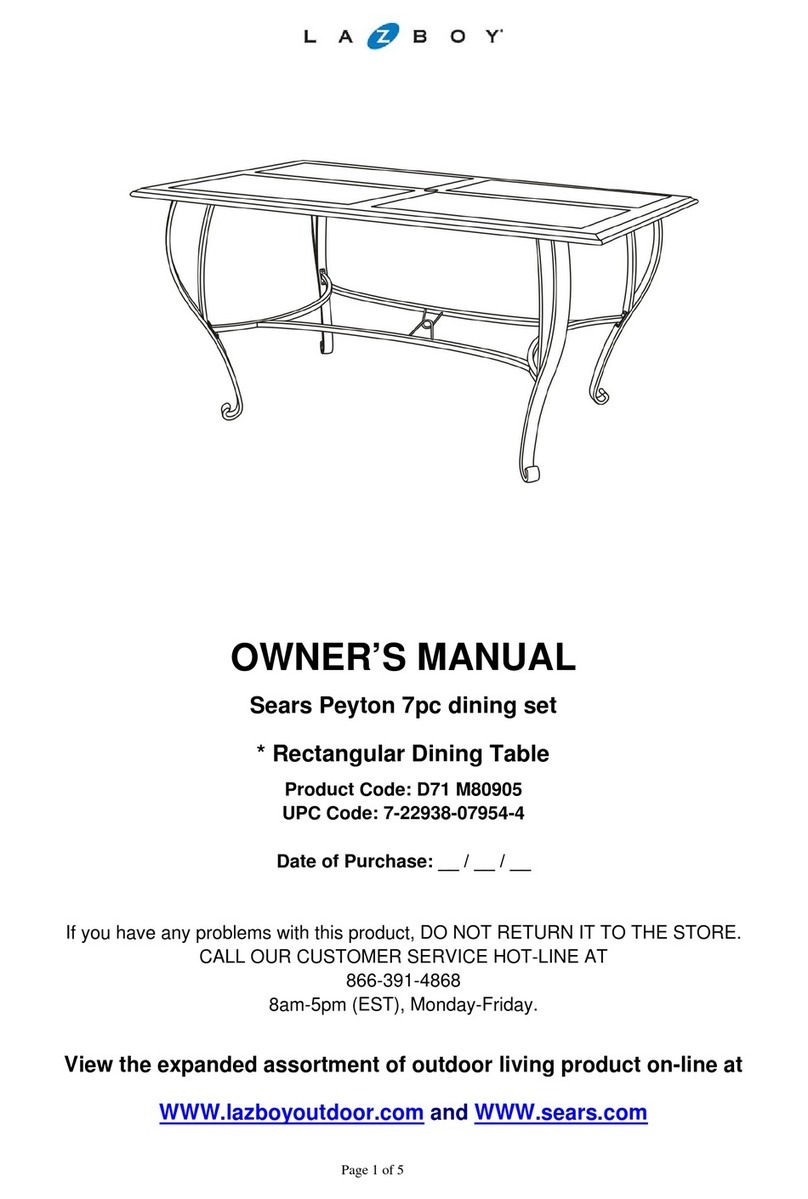 LAZBOY D71 M80905 User manual