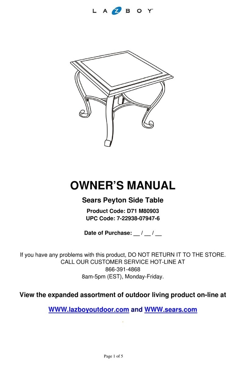 LAZBOY D71 M80903 User manual