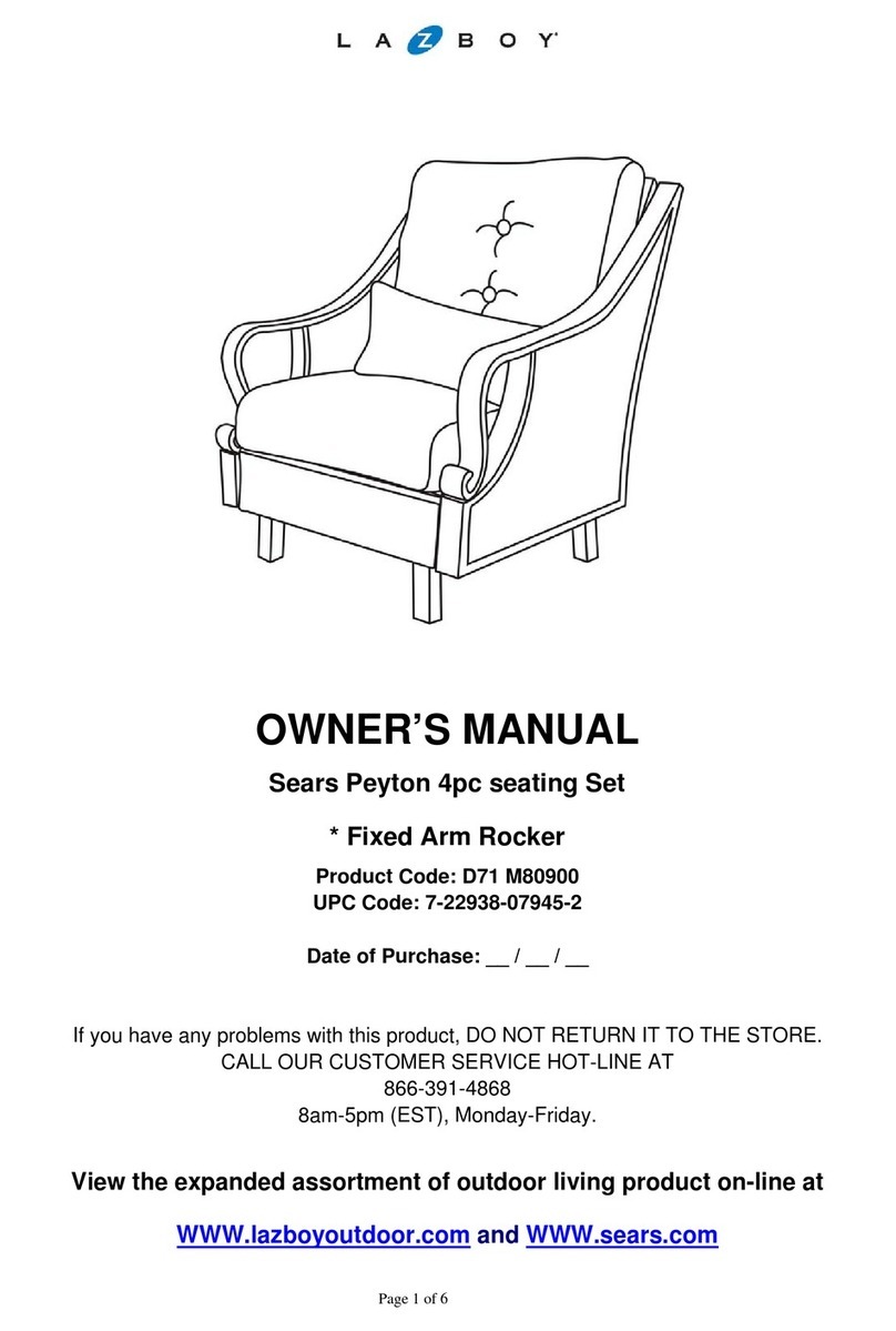 LAZBOY D71 M80900 owner's manual