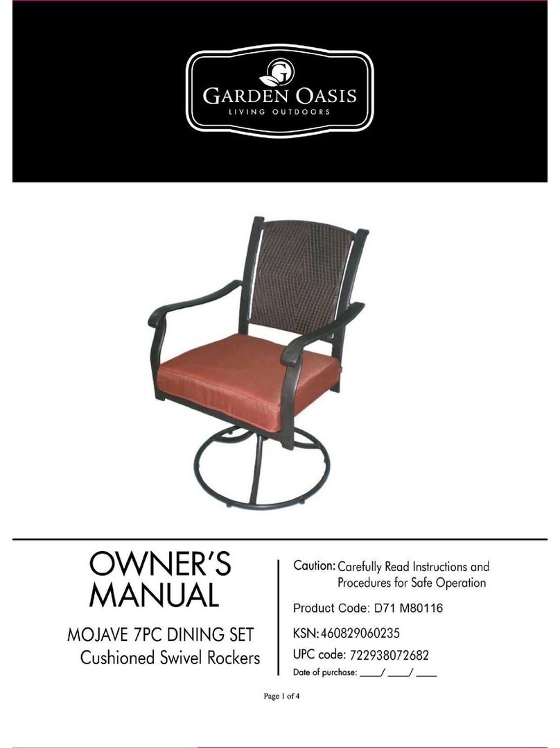 Garden Oasis D71 M80116 owner's manual Garden Oasis D71 M80116 owner's manual