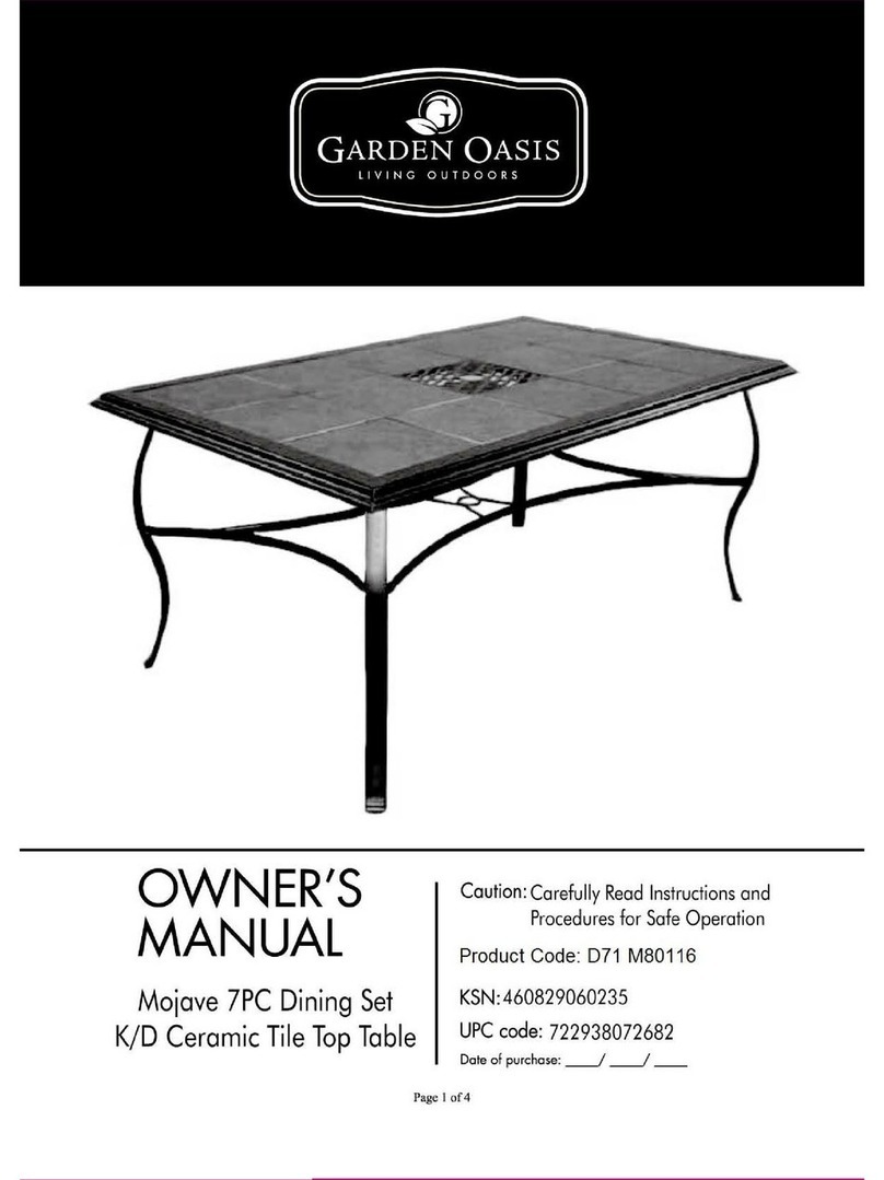 Garden Oasis D71 M80116 owner's manual