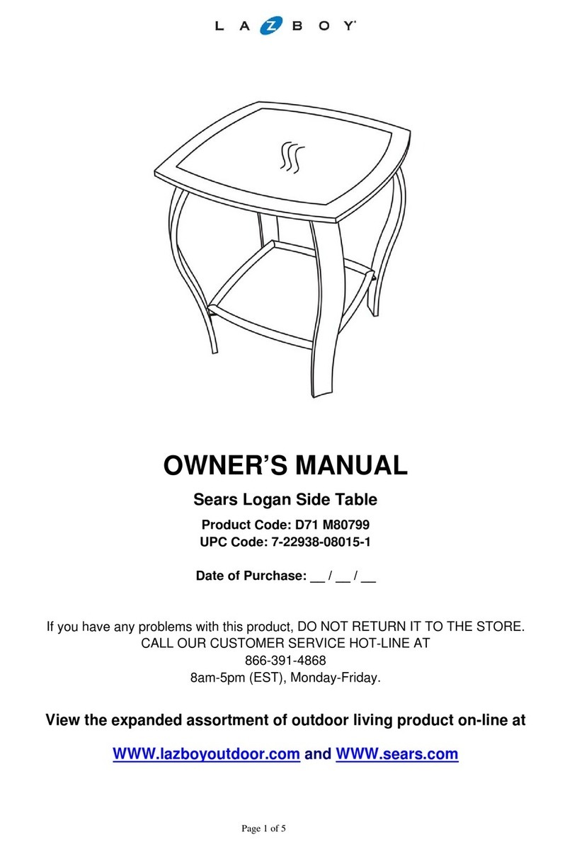 LAZBOY D71 M80799 User manual
