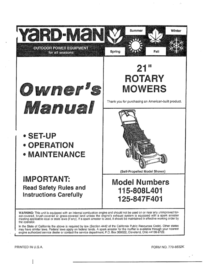 Yard-Man 125-847F401 User manual