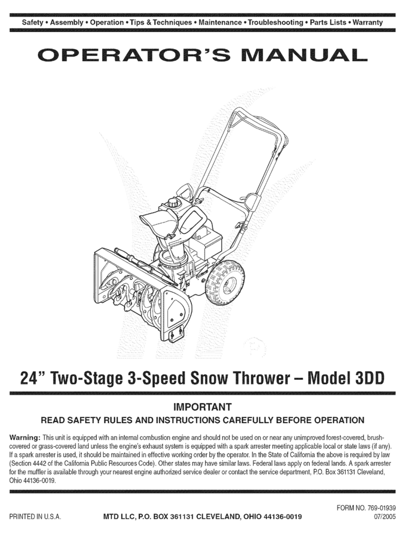 MTD 31AS3DDE729 Operator's manual