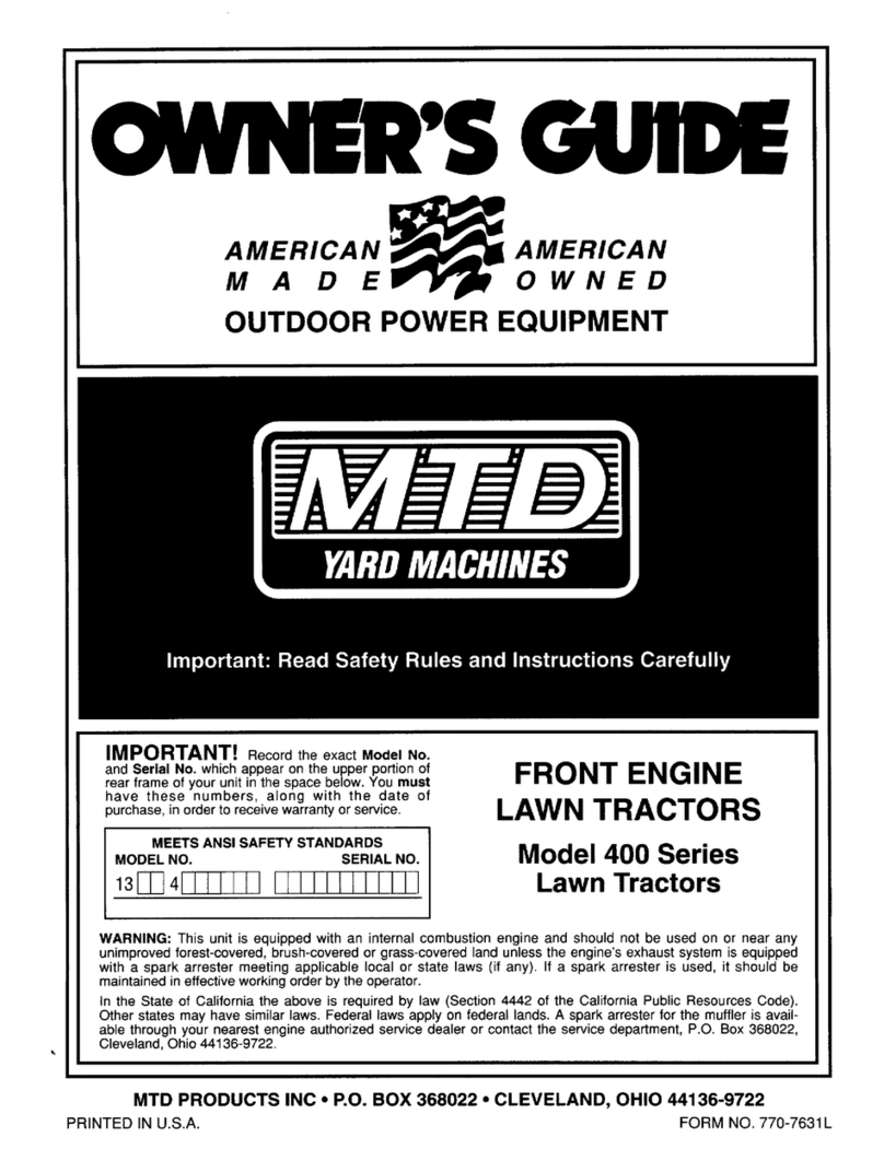 Yard Machines 400 SERIES owner's guide
