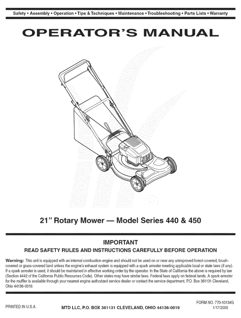 MTD 440 Series User manual