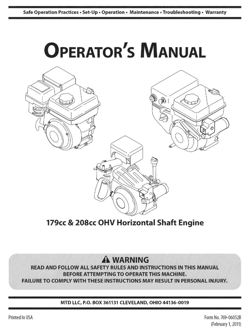 MTD 179cc Operator's manual