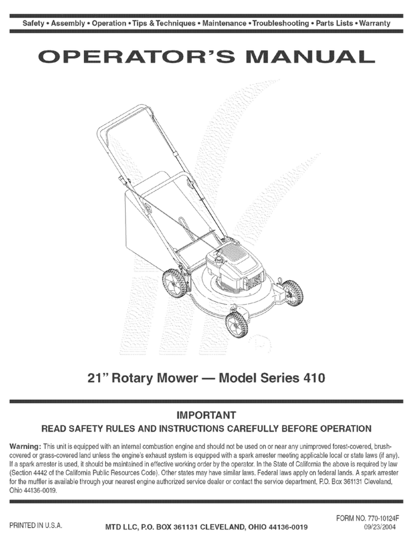 MTD Series 410 Operator's manual