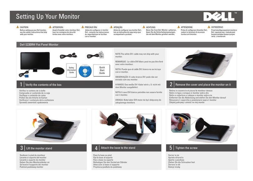 Dell S2309W - 23" LCD Monitor User manual