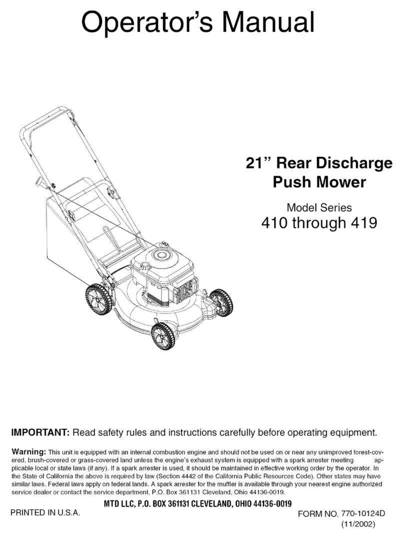 MTD Series 410 Operator's manual