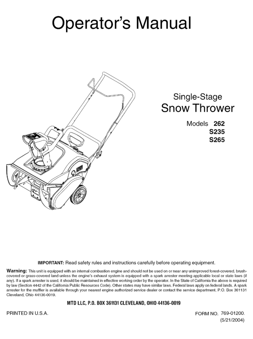 MTD S235 Operator's manual