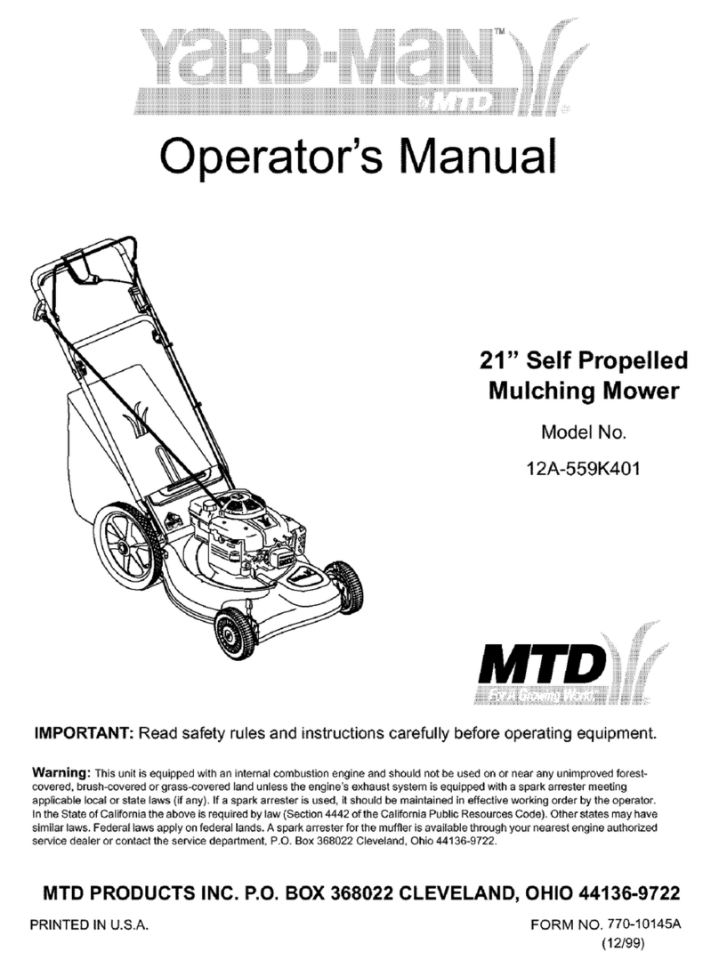 MTD Yard-Man 12A-559K401 User manual