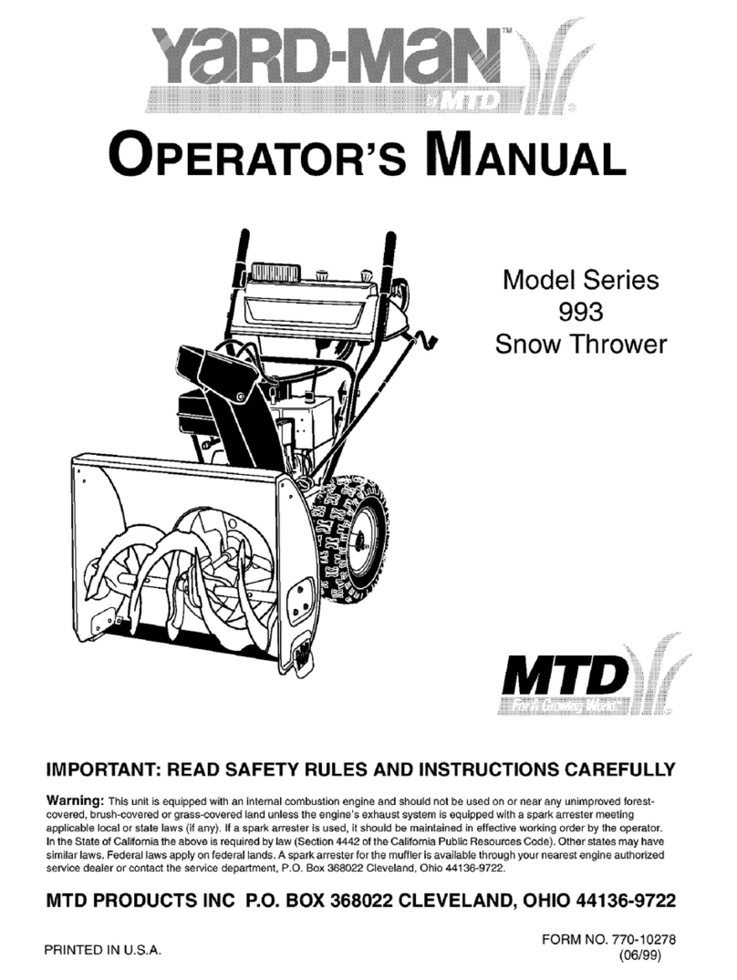 MTD Yard-Man 993 Series Operator's manual