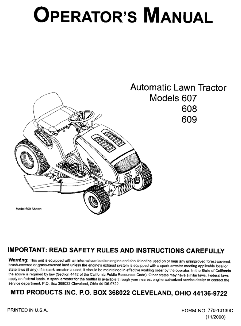 MTD 609 User manual