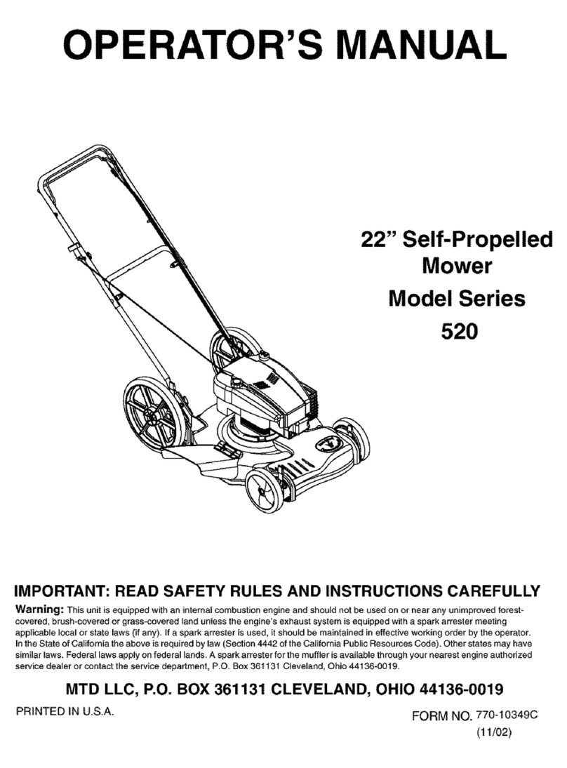 MTD 520 Series Operator's manual