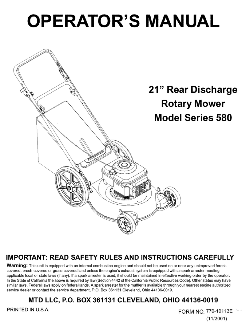 MTD Series 580 Operator's manual
