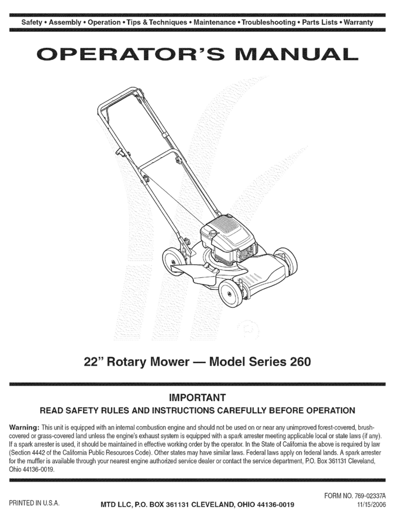 MTD 12A-265C001 User manual MTD 12A-265C001 User manual