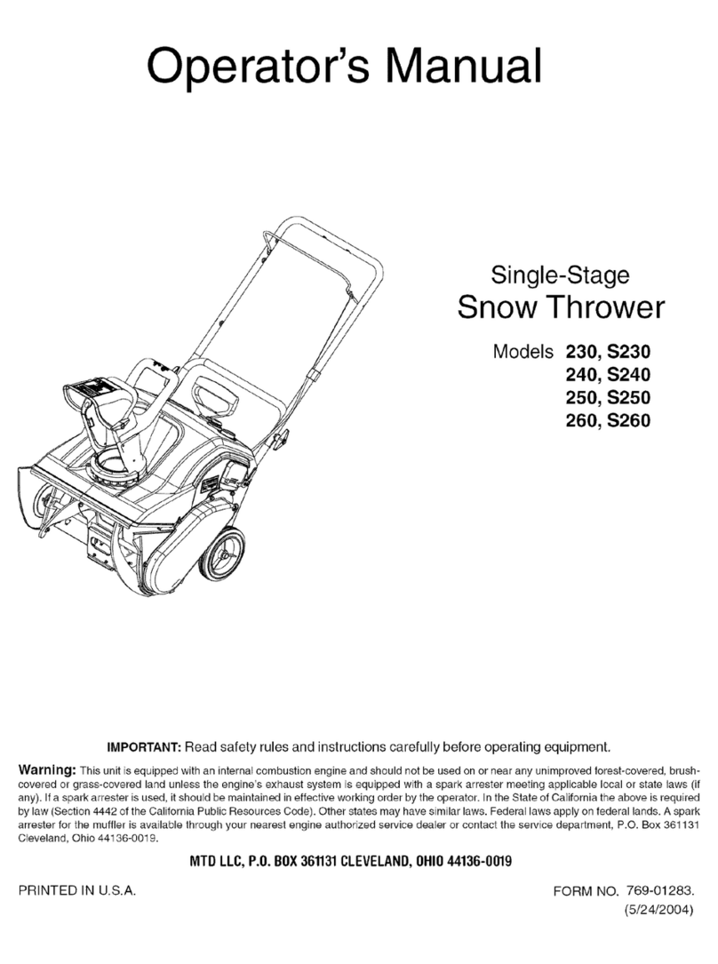 MTD S230 Operator's manual