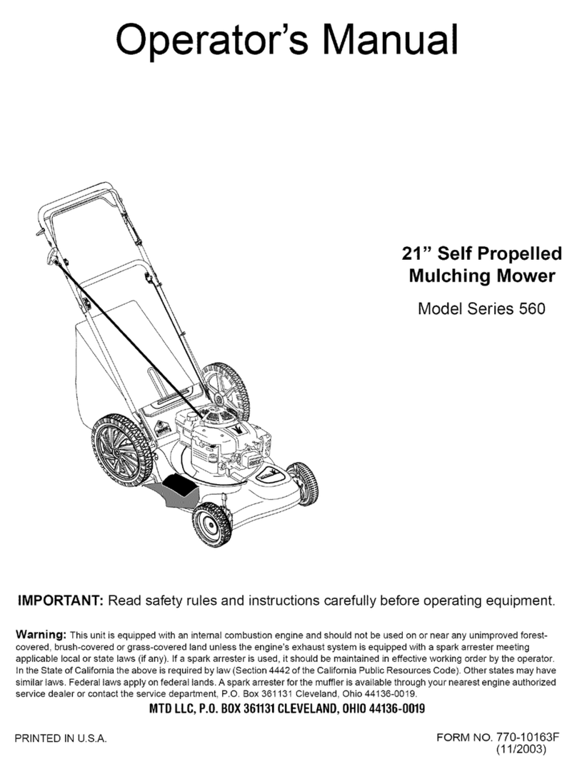 MTD Pro 560 Series Operator's manual