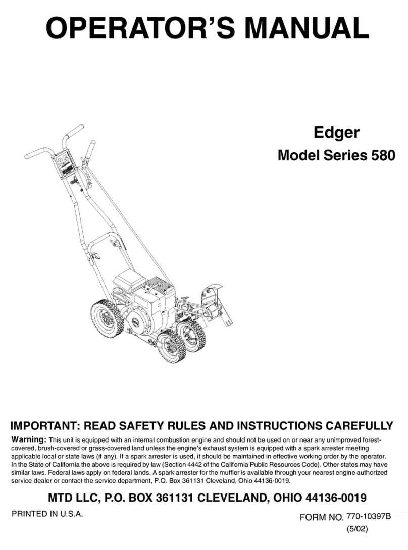 MTD Series 580 User manual