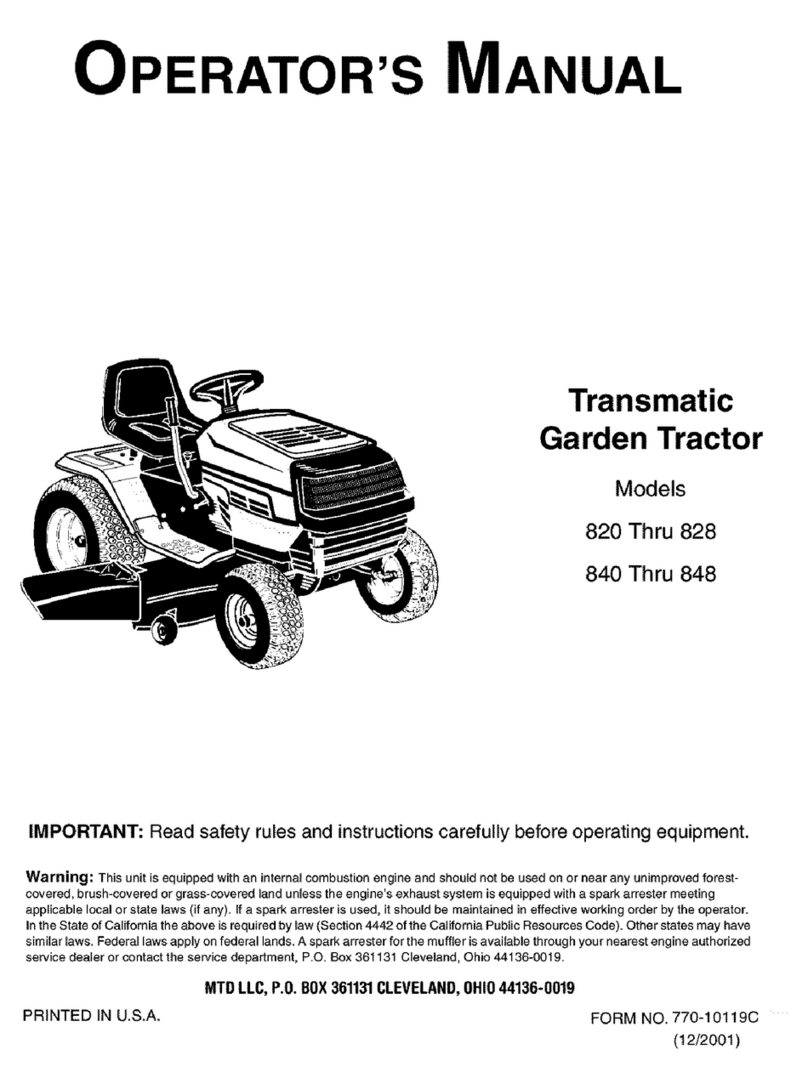 MTD 840 Series Operator's manual