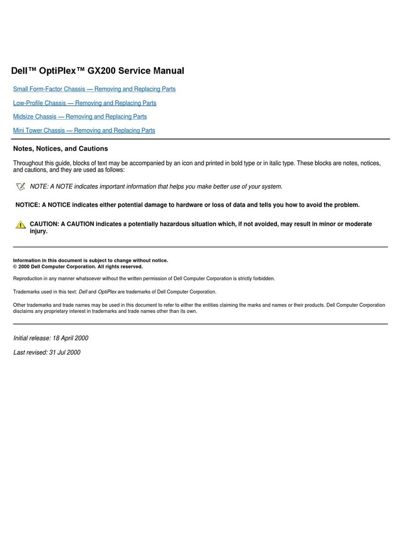 Dell OptiPlex GX200 User manual