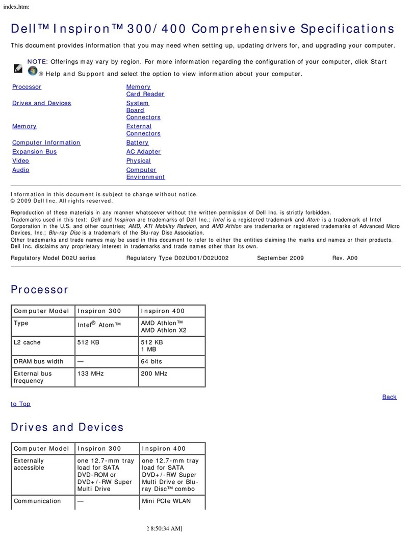 Dell Inspiron Zino Specifications