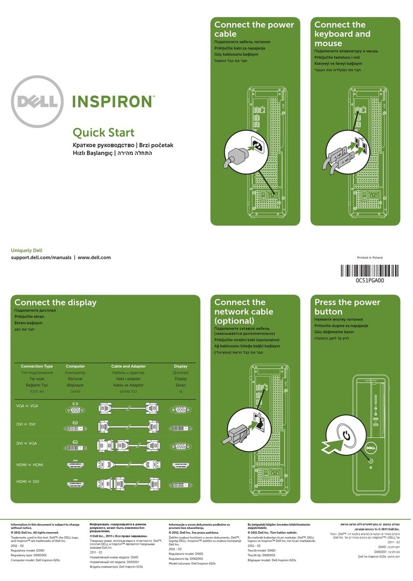 Dell Inspiron 620s User manual Dell Inspiron 620s User manual