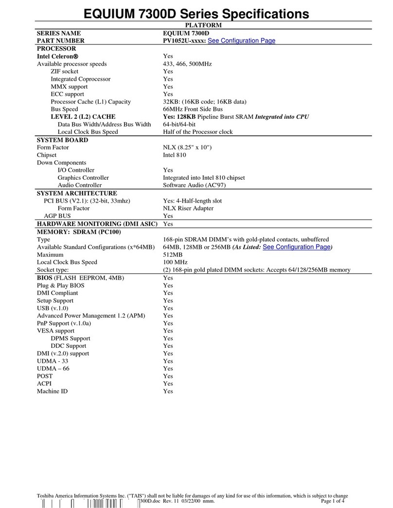 Toshiba Equium 7300D User manual