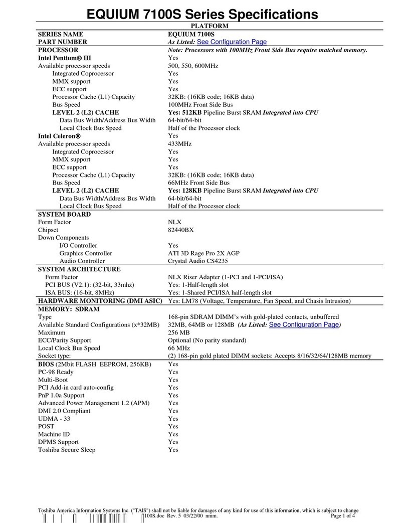 Toshiba Equium 7100S User manual Toshiba Equium 7100S User manual