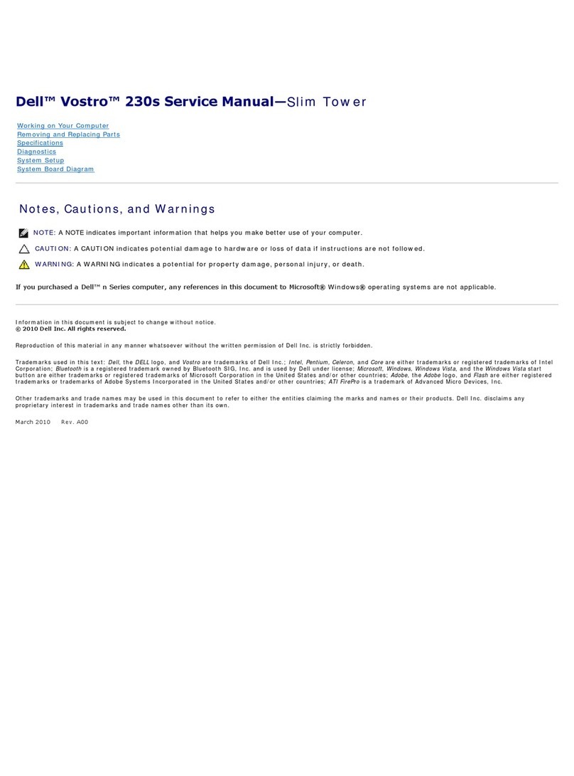 Dell Vostro 230s Service manual