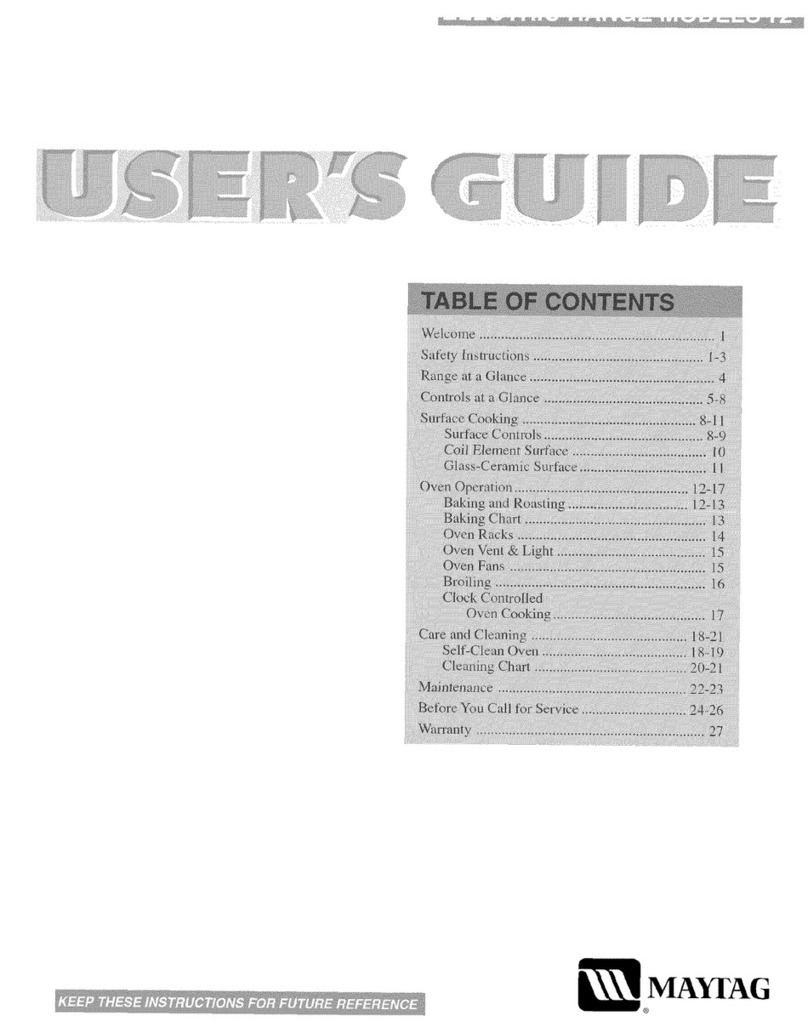 Maytag MER5870 User manual