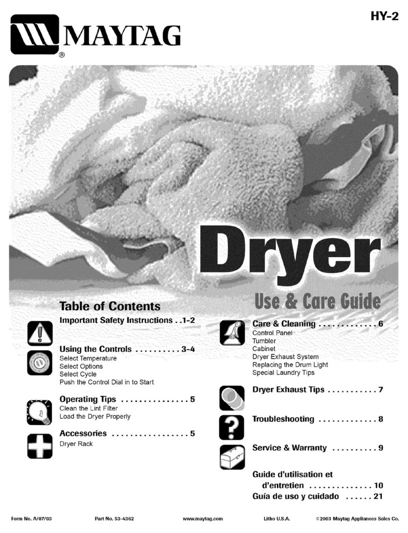 Maytag Performa HY-2 Use & care guide