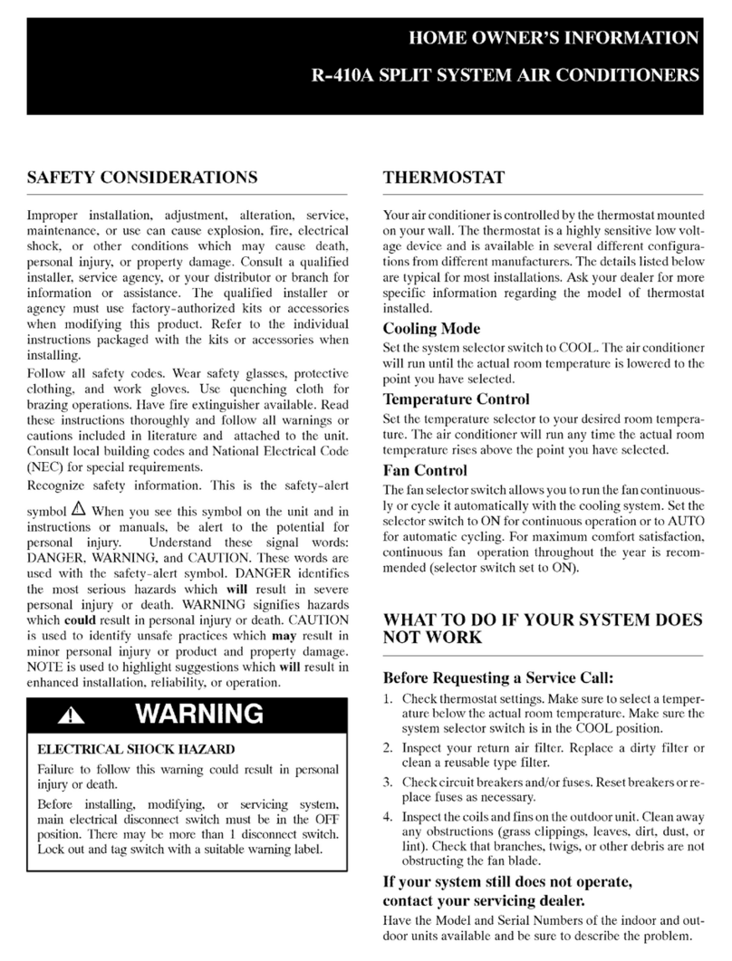 Payne OG-PAYACR410-01 Owner's manual