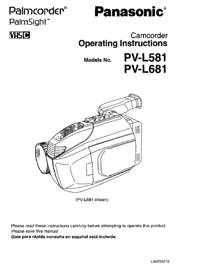 Panasonic Palmcorder PalmSight PV-L681 User manual