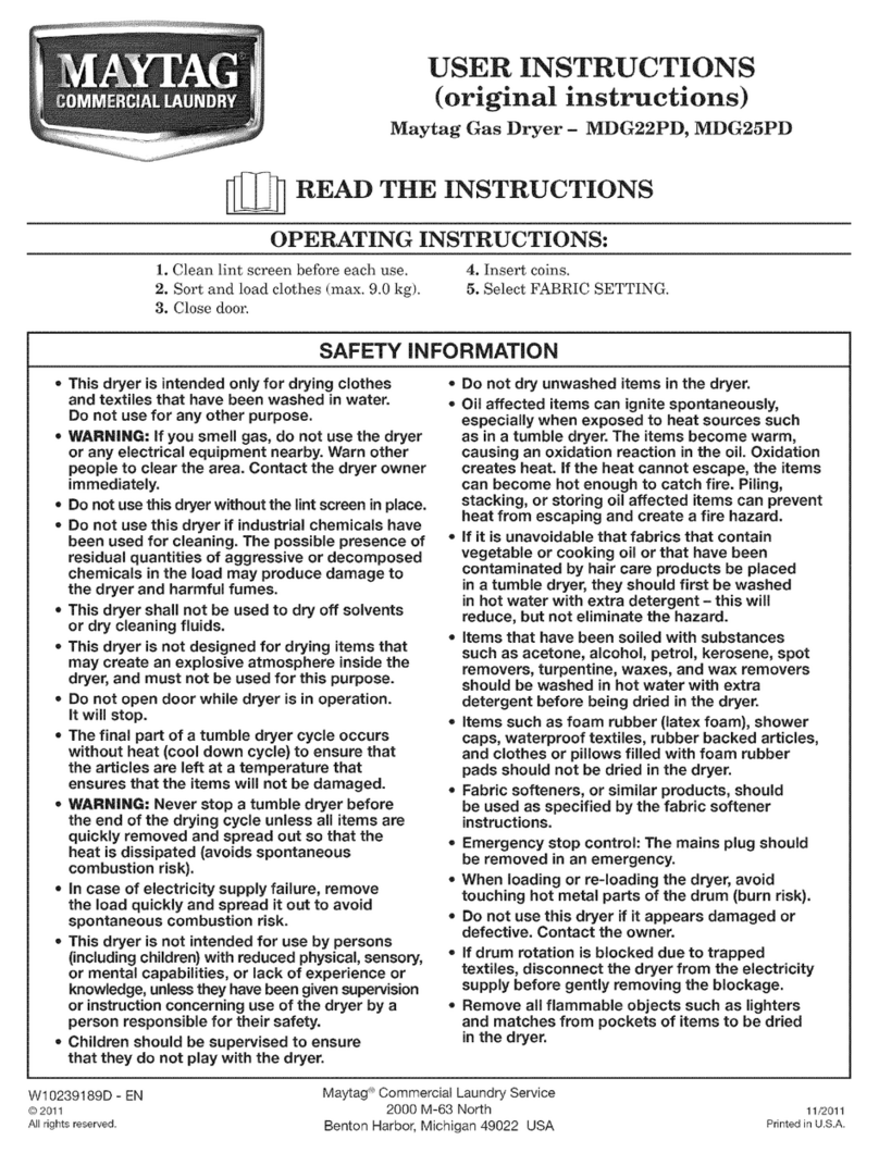 Maytag MDG22PD User manual