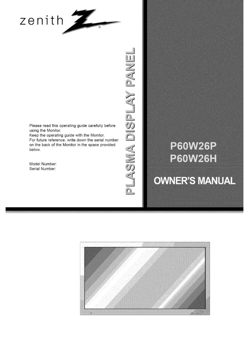 Zenith P60W26P owner's manual Zenith P60W26P owner's manual