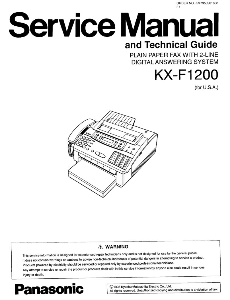 Panasonic KX-F1200 Service manual and technical guide