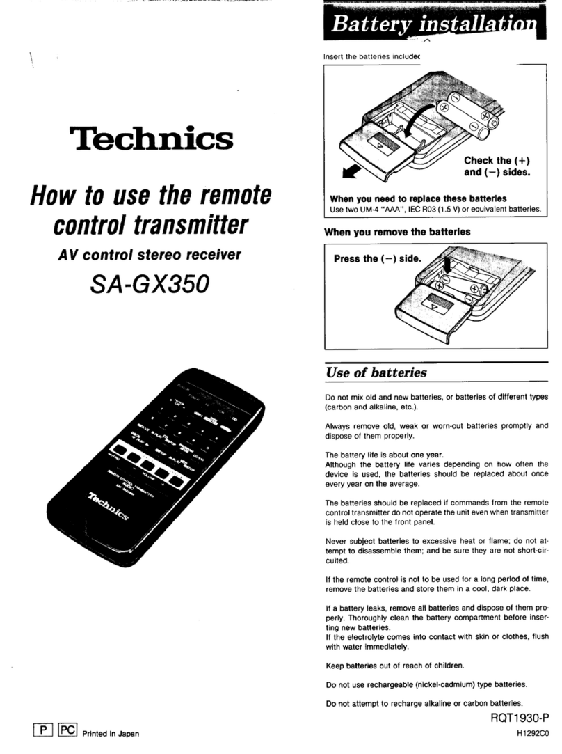 Technics SA-GX350 user guide