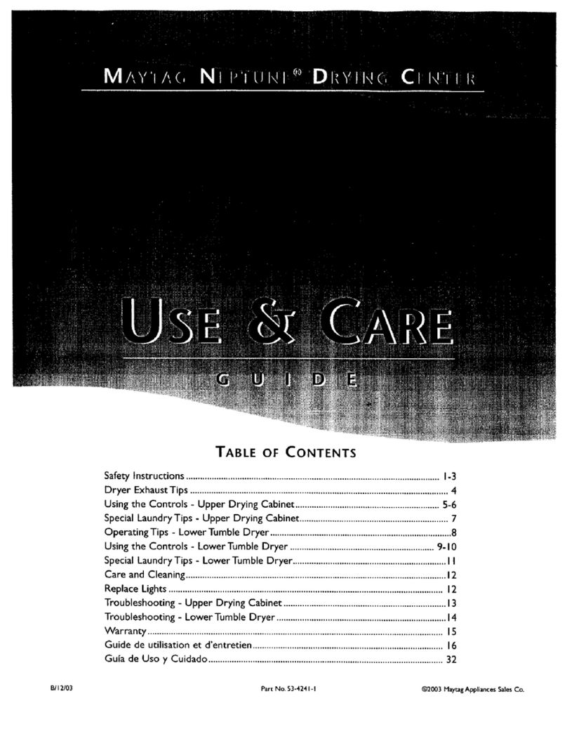 Maytag Niptune MCE8000AZQ User manual