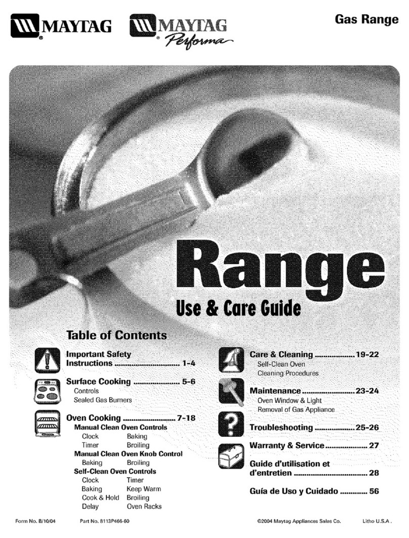 Maytag Perfoma MGR4451ADQ User manual