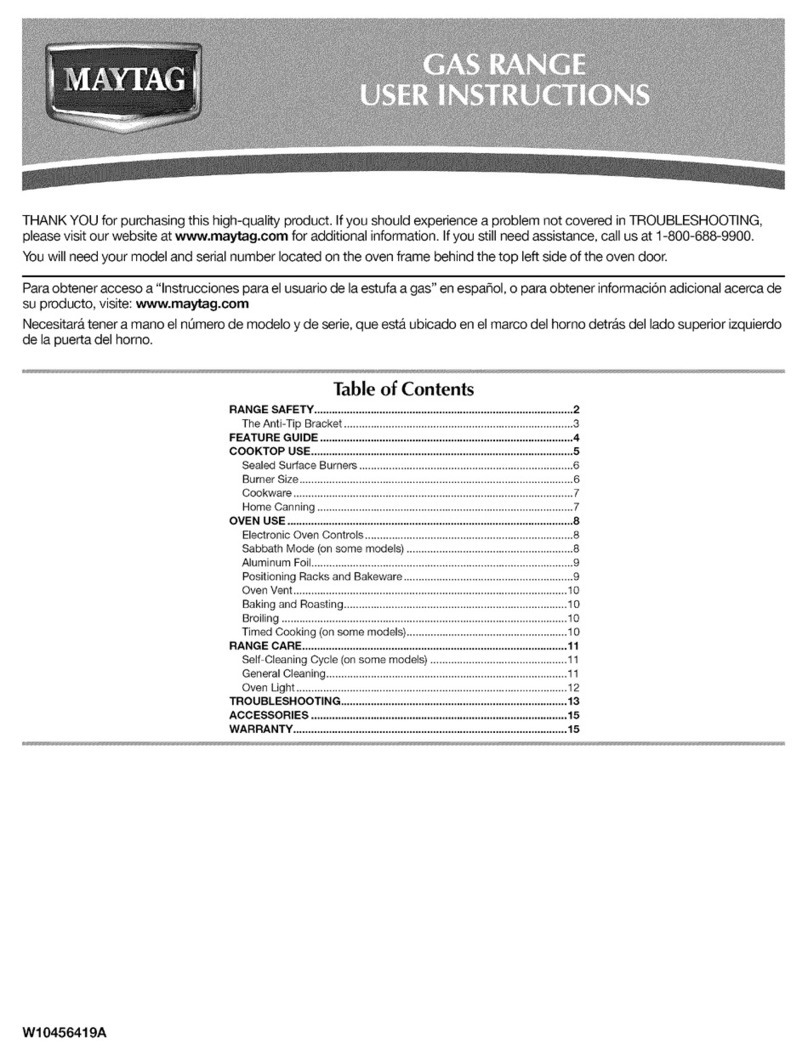 Maytag MGR7685AS0 User instructions