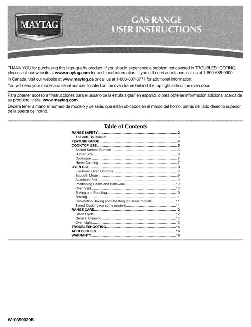 Maytag MGR8670AS0 User manual